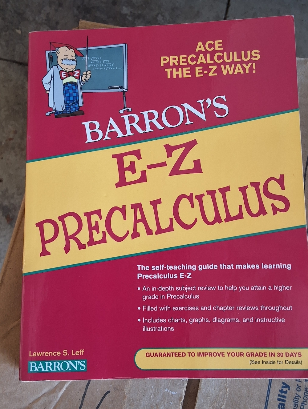 Barron's E-Z Precalculus Textbook - Red & Yellow Cover